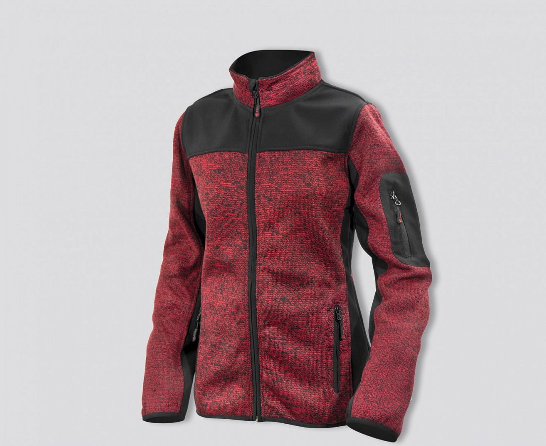 Mikina Lady ALEXIS pletená P80002 černo/červená  vel. XS - Obrázek Mikina Lady ALEXIS pletená P80002 černo/červená  vel. XS - Obrázek